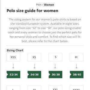 lacoste womens sizing